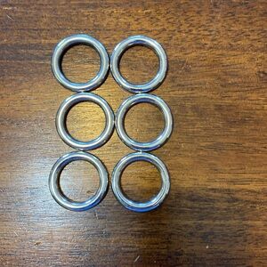 Miche carabiner extenders- 6 1” silver rings